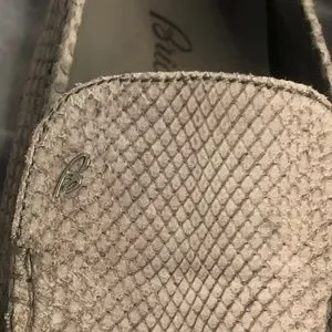Brioni Taupe Suede Python Slip-On Loafers 43 Italy Brioni | Shoes | Brioni Taupe Suede Python Slipon Loafers 43  main image 2